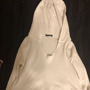 White cropped hoodie/jacket/sweater